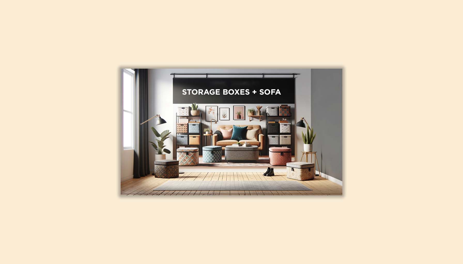 "Stylish Ottoman Storage Boxes Cum Sofa - Versatile and Space-Saving"