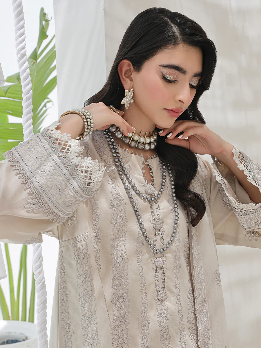 3pc Unstitched Chikankari Embroidered Suits 010