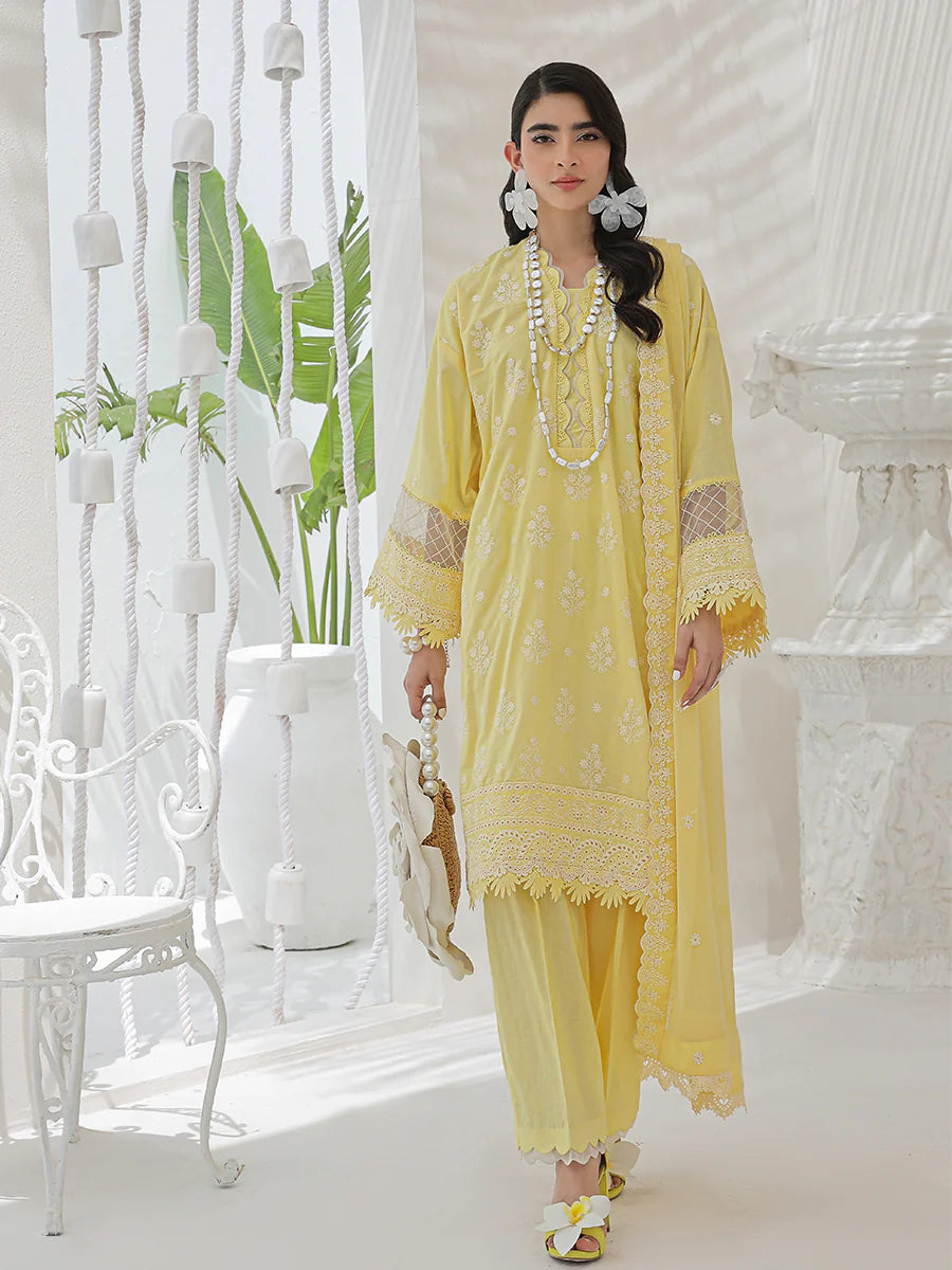 3pc Unstitched Chikankari Embroidered Suits 001