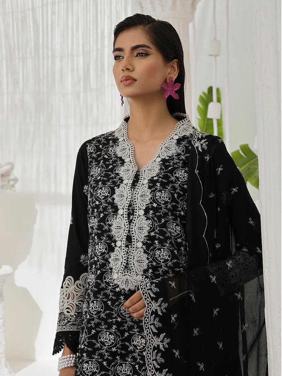 3pc Unstitched Chikankari Embroidered Suits 006