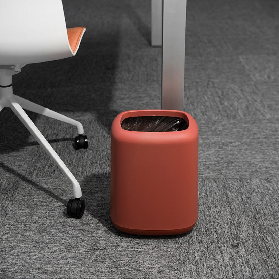 Stylish Coral Pink Trash Can: Durable, Space-Efficient Waste Solution | Springs Street