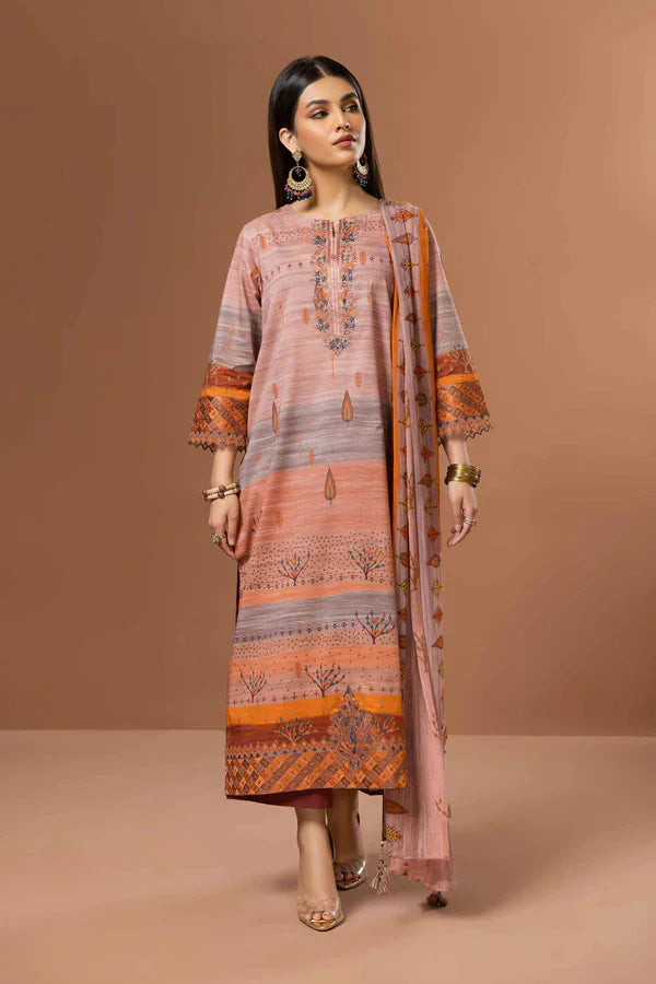 Nishat 3 Piece -Printed Embroidered Suit - 42305024