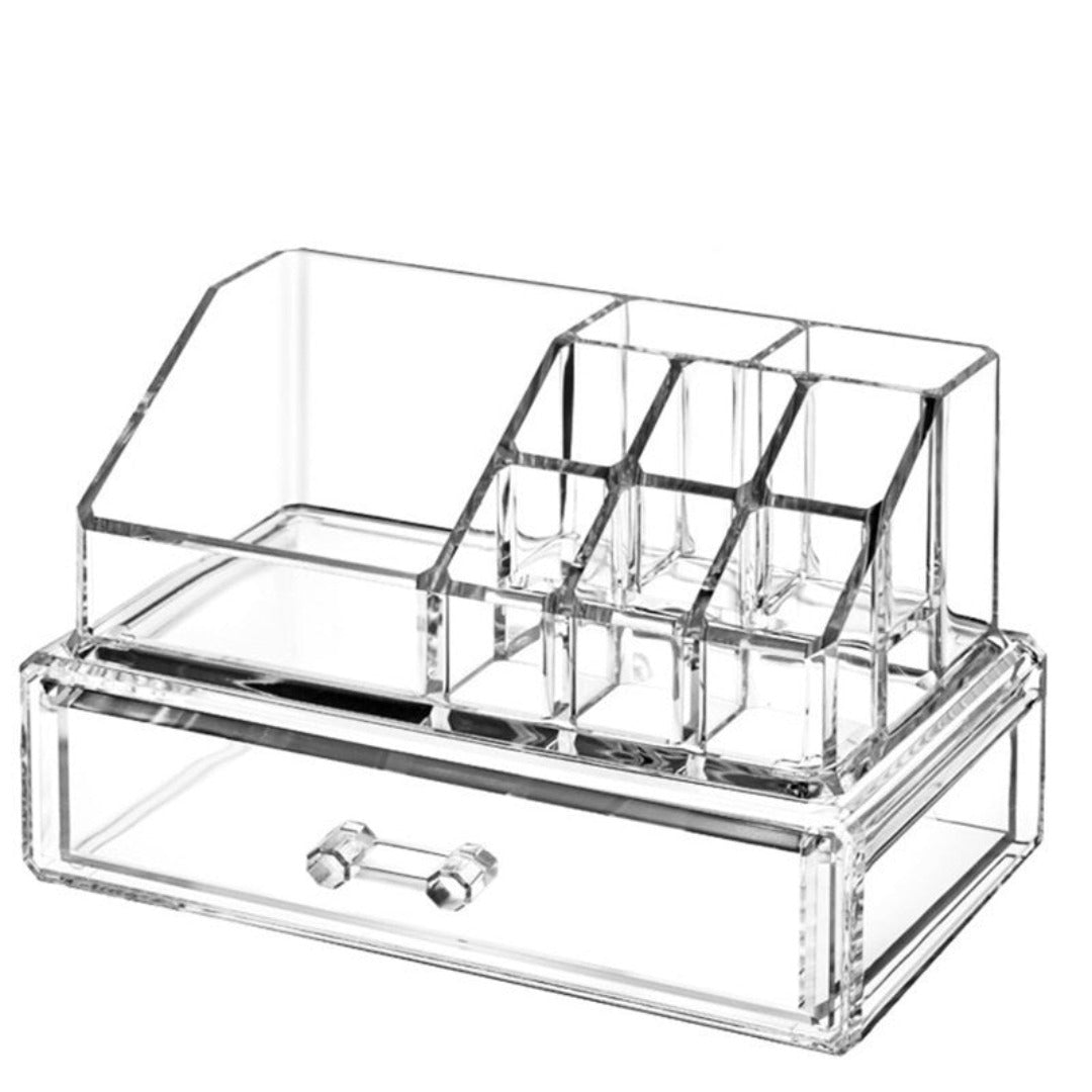 Transparent Acrylic Cosmetics Storage Box with Desktop Drawer  | Springs Street