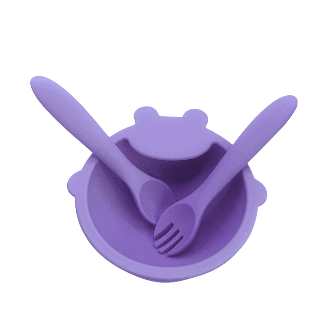 Buy Baby Silicone Feeding Bowl with 2 Spoons – Baby Products | Springs Street Online