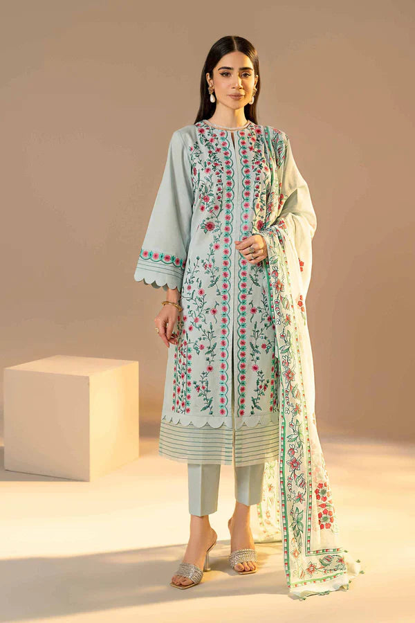 Nishat 3 Piece - Jacquard Embroidered Suit - 42301627