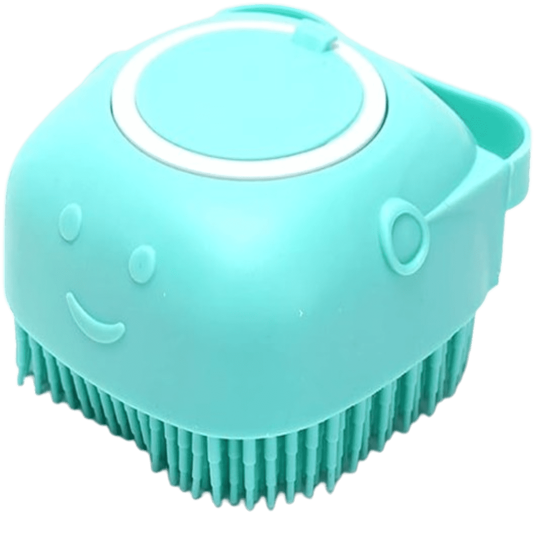 Silicone Shower Brush with Dispenser In Blue | Springs Street