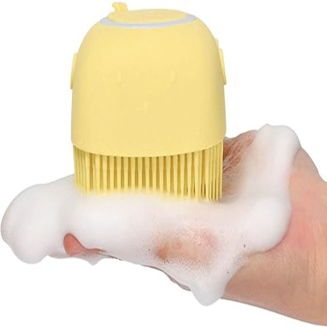 Silicone Shower Brush with Dispenser In Yellow | Springs Street