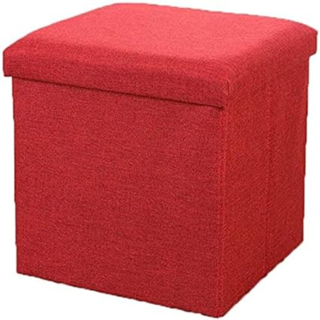 Buy Classic Red Cube Storage Ottoman | Vibrant & Versatile | Springs Street UAE