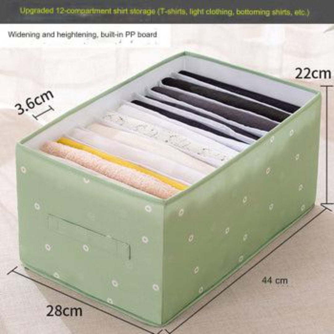 Efficient Green Fabric Storage Box for Pants & Underwear | Springs Street