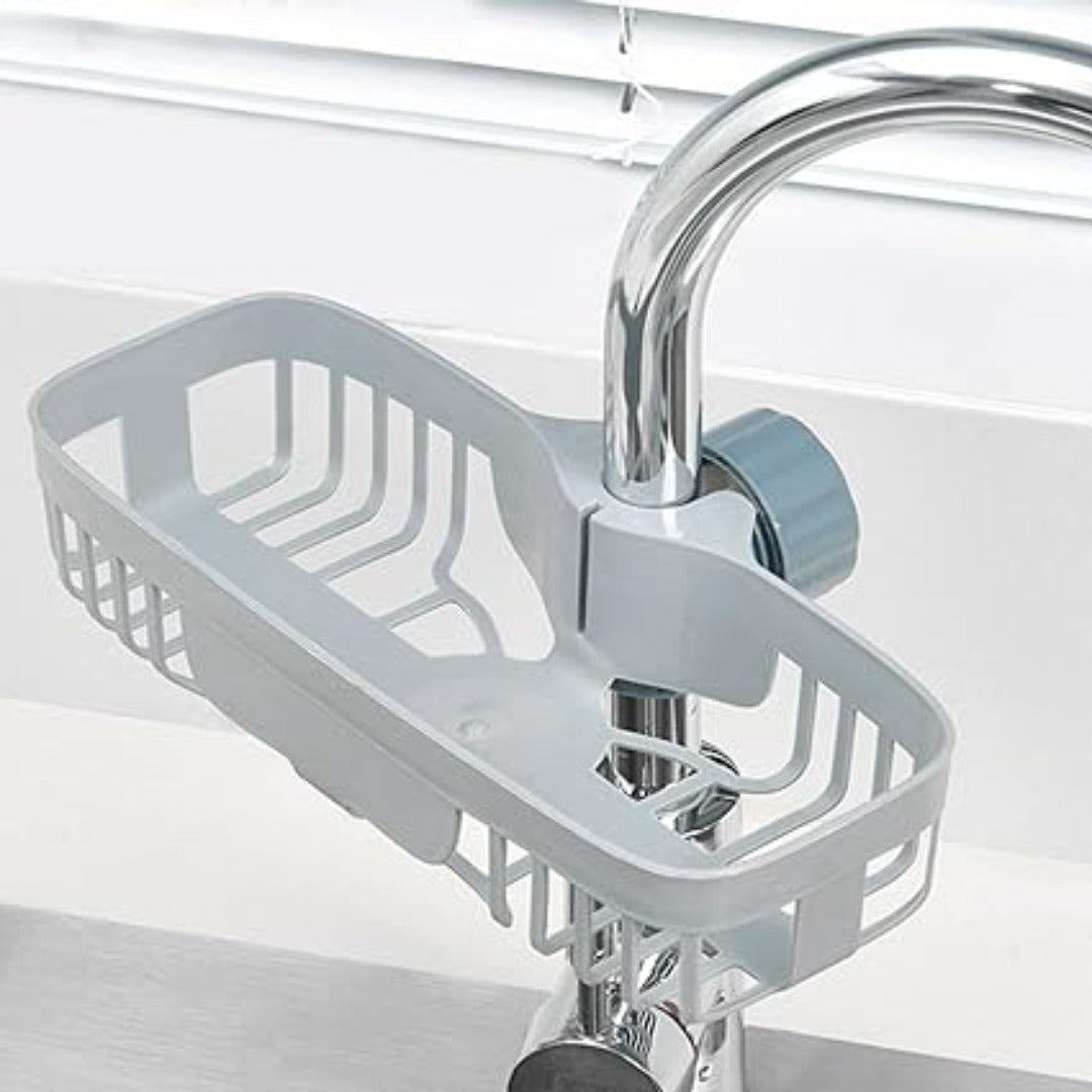 Adjustable Sink Faucet Sponge Holder – Space-Saving Kitchen Organizer| Spring Street