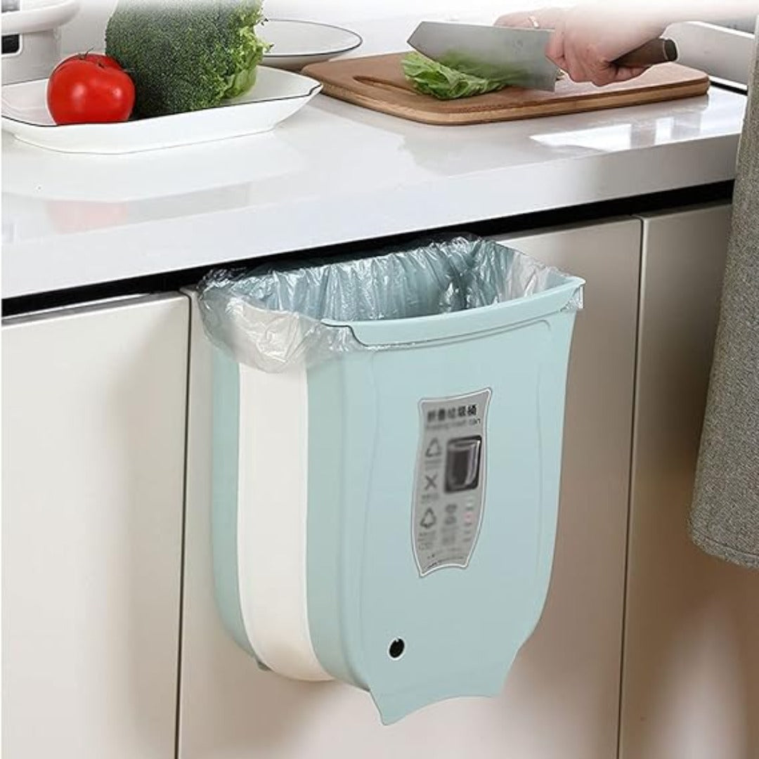 Buy Light Blue Foldable Garbage Bin | Kitchen Cleanup Made Easy | Springs Street Online UAE