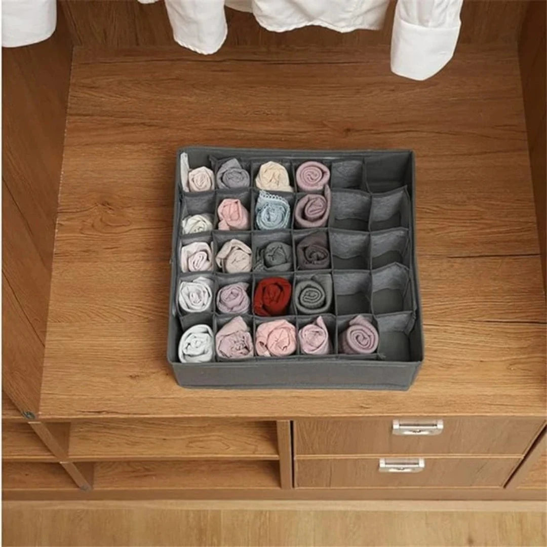 Buy Dark Grey Foldable Socks Organizer | Efficient Storage | Springs Street UAE