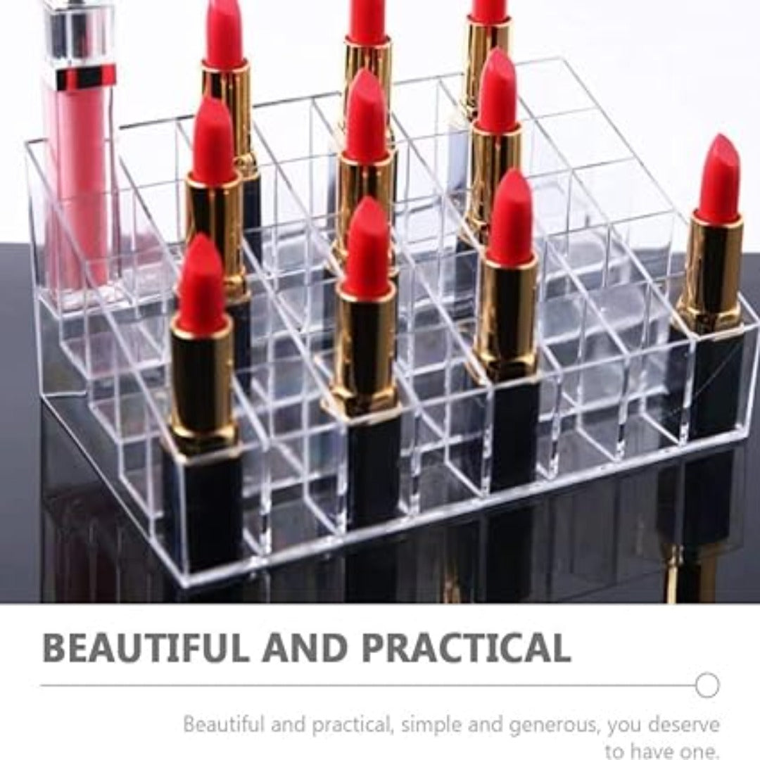 Buy Clear Acrylic Lipstick Holder Organizer with 36 Slots Storage | Springs Street UAE