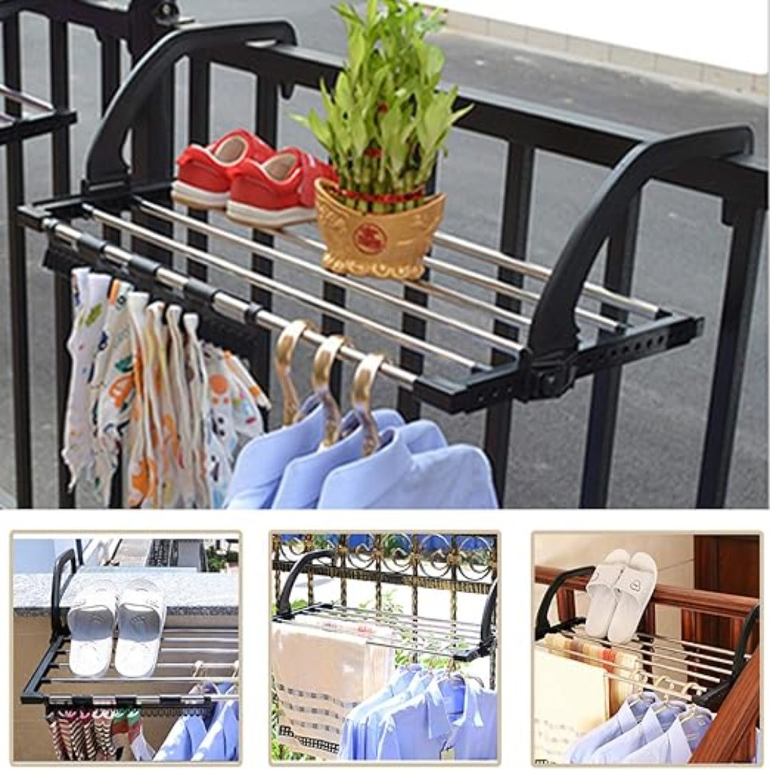 Retractable Stainless Steel Balcony Rack for Windowsills and Fences | Springs Street 