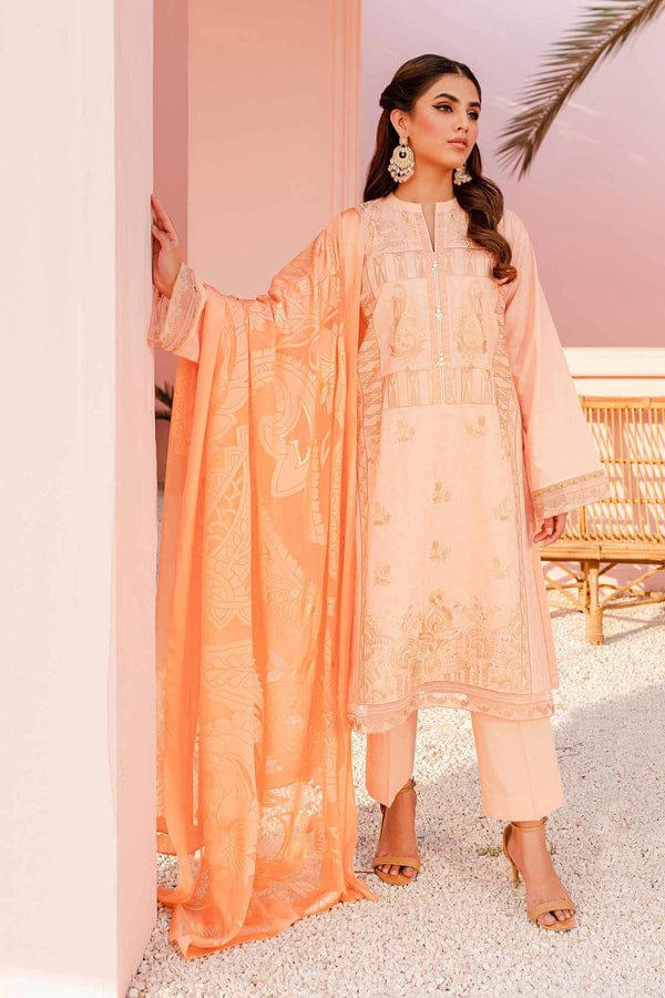 Nishat 3 Piece - Printed Embroidered Suit - 42301130