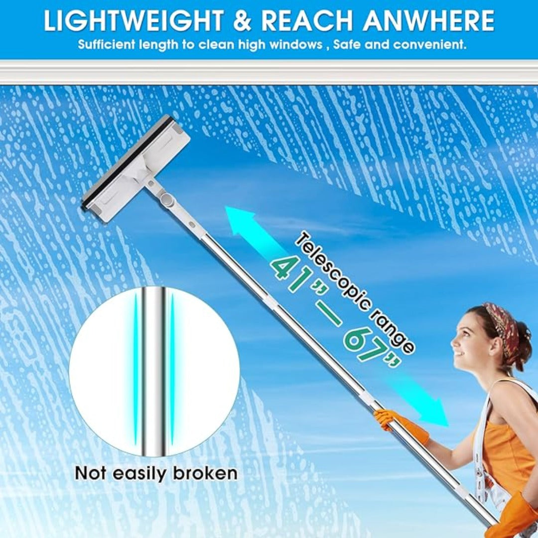 Ultimate Window Cleaner: Extendable 2-in-1 Window Squeegee Cleaning Kit for Streak-Free Shine | Springs Street