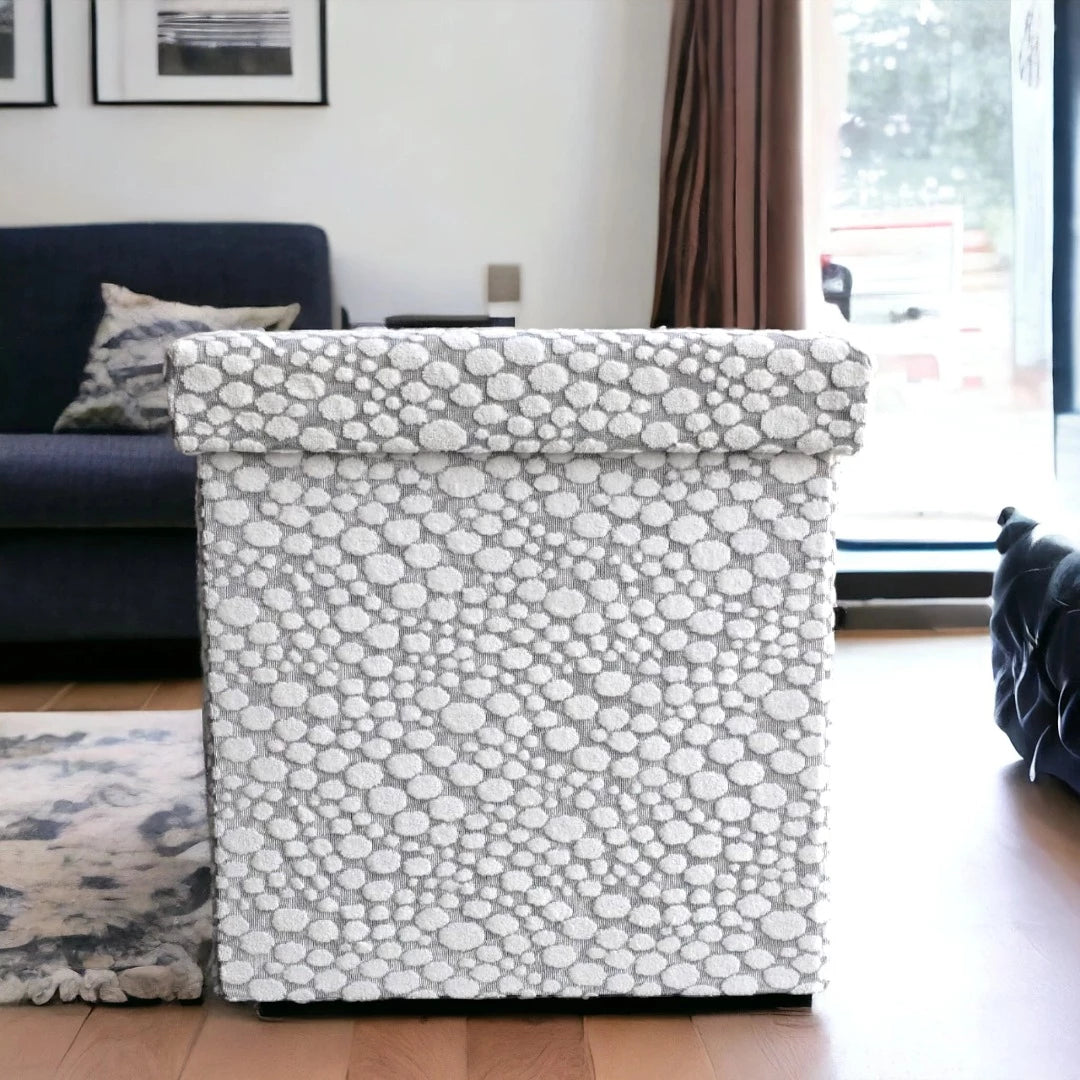 Buy Elegant Crushed Velvet Folding Ottoman for Storage & Seating | Springs Street UAE