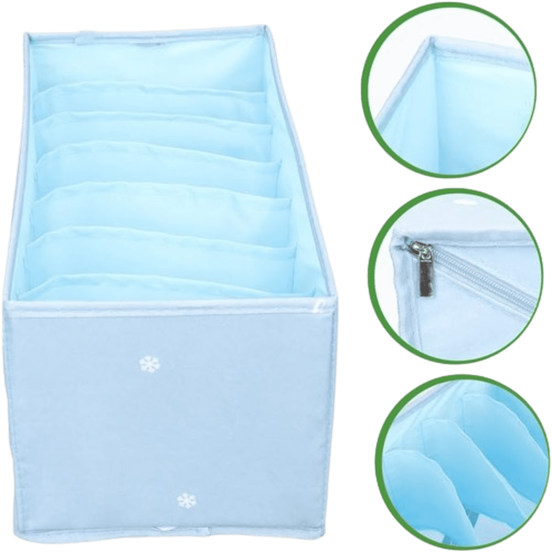 Buy Light Blue Fabric Storage Box for Wardrobe Organization | Springs Street UAE