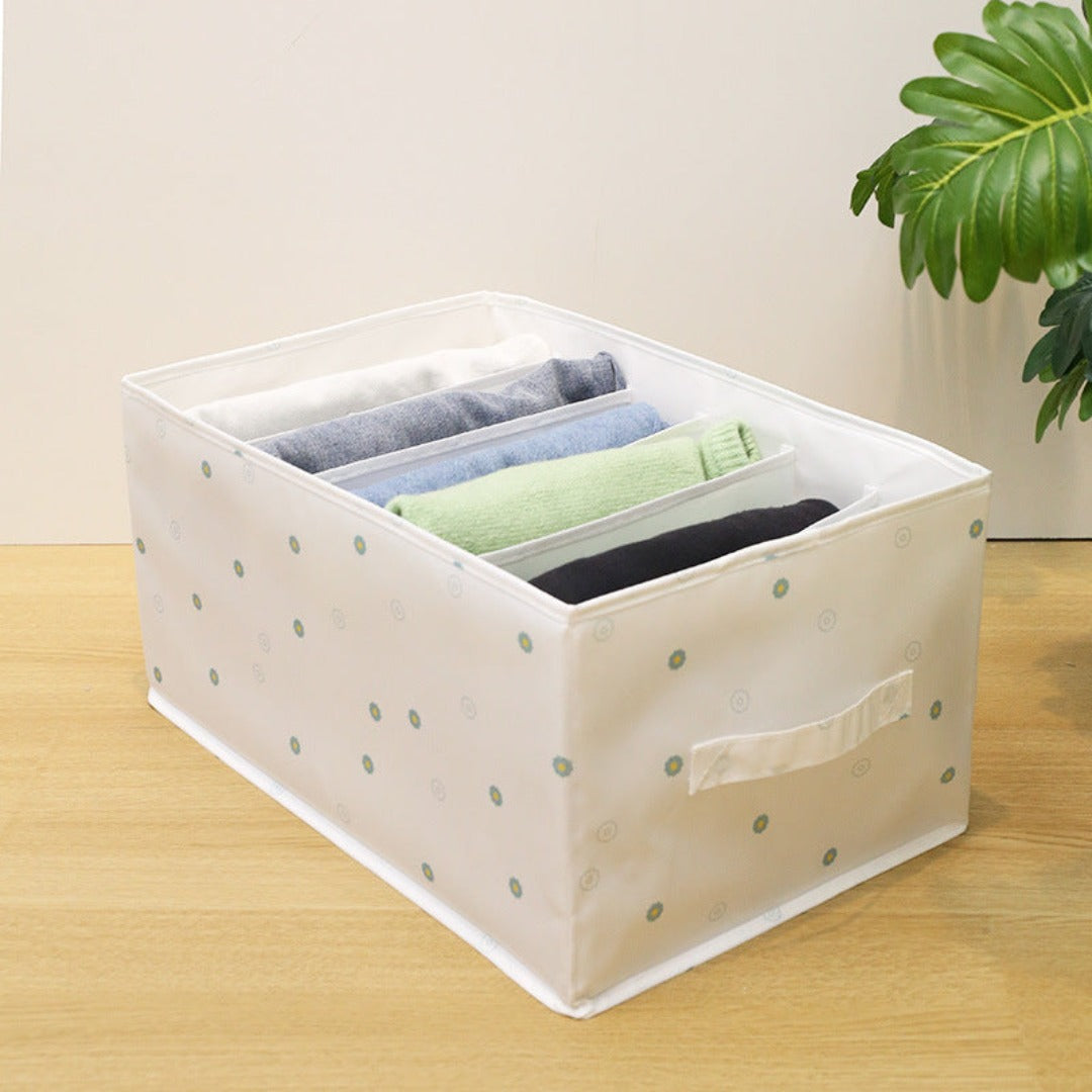 Shop White Fabric Storage Box for Wardrobe | Minimalist Organizer | Springs Street UAE