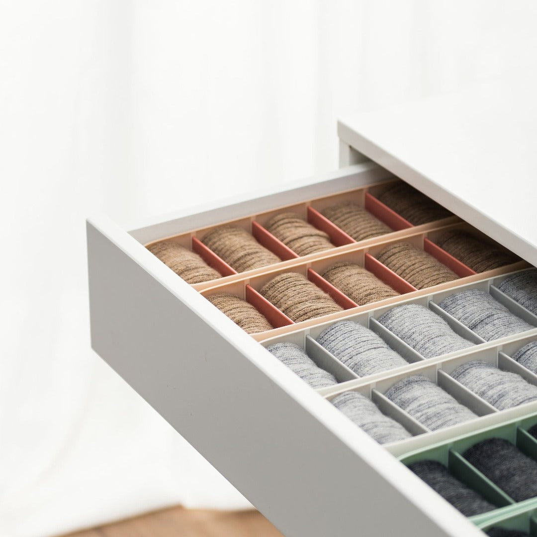 Sock Storage Organizer Box with 5 Compartments | Springs Street