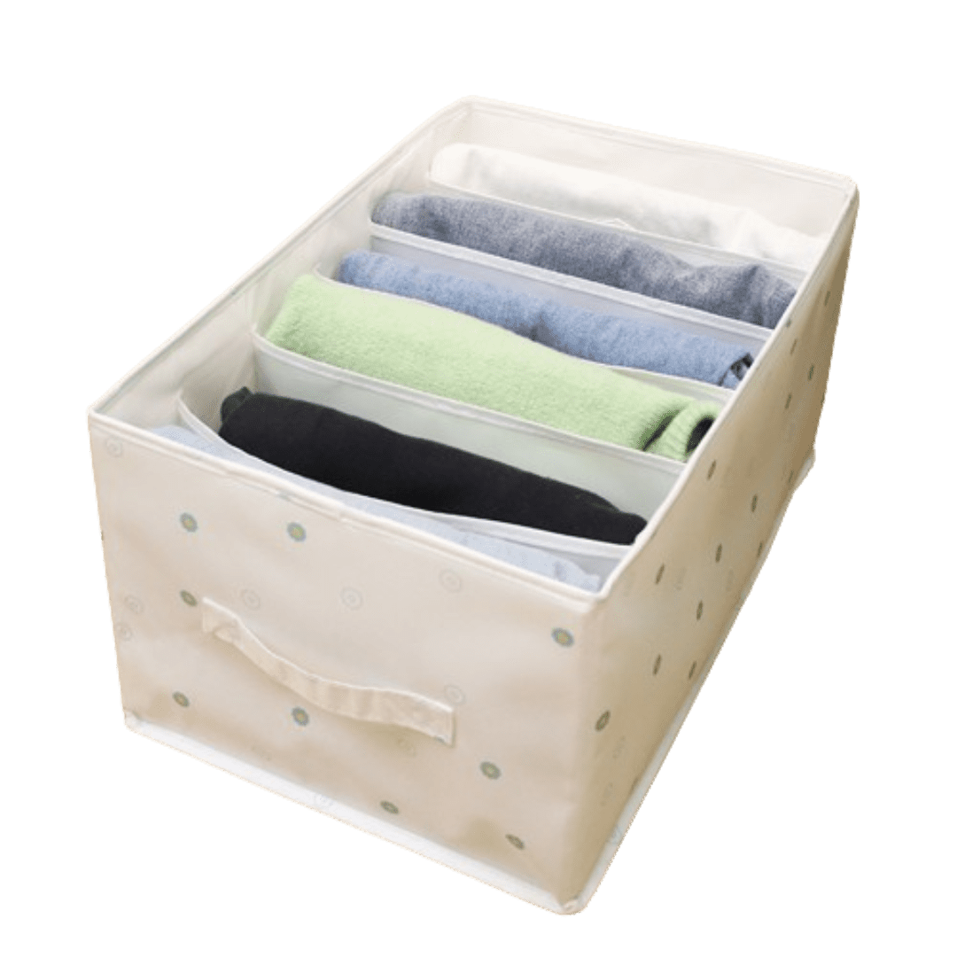 Shop White Fabric Storage Box for Wardrobe | Minimalist Organizer | Springs Street UAE