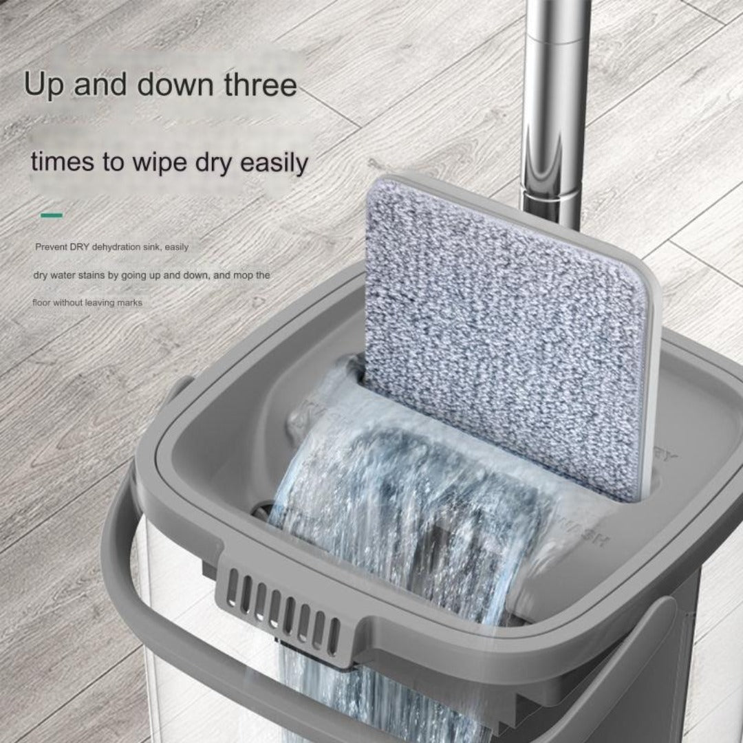 Buy Hand-Free Flat Mop and Vertical Bucket | Advanced Cleaning | Springs Street UAE