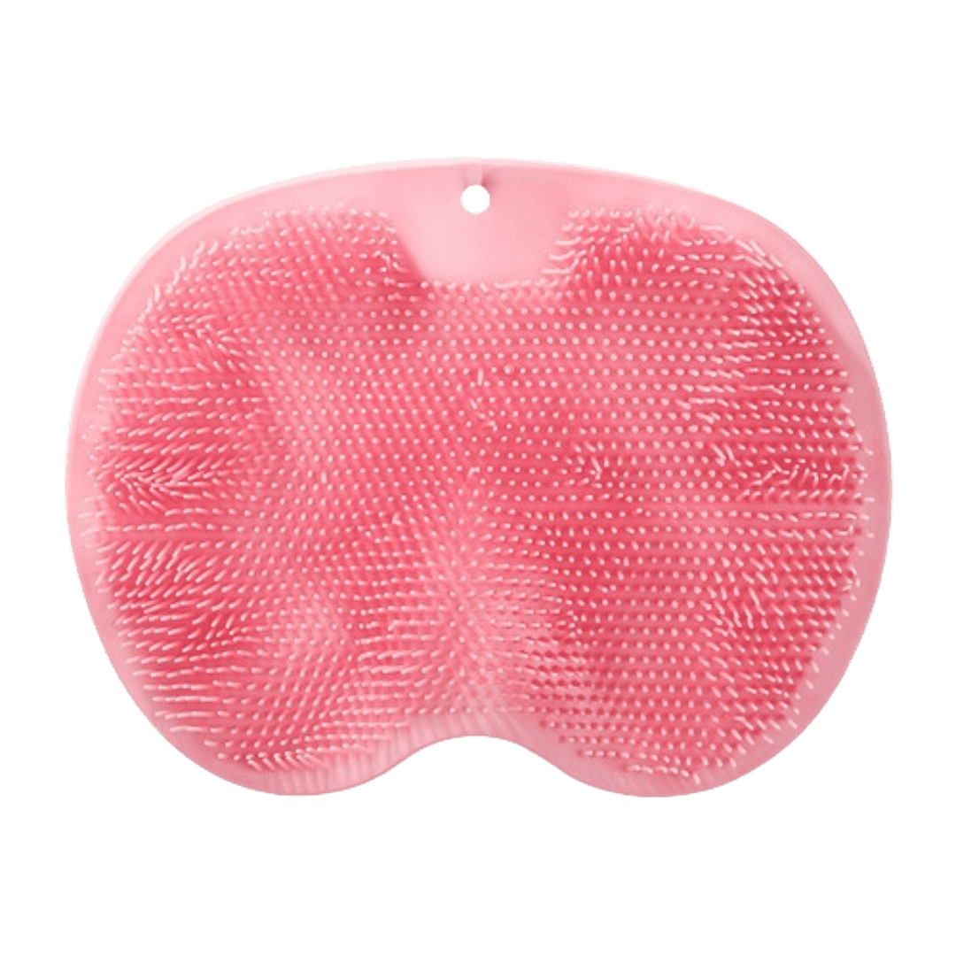 Wall-Mounted Back and Foot Scrubber - Silicone Bath Massage Cushion with Suction Cups for Exfoliation | Spring Street