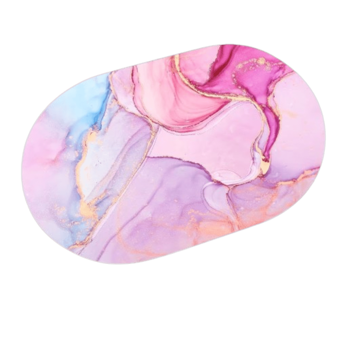 Rapid-Dry Marble Pink Non-Slip Mat | Springs Street