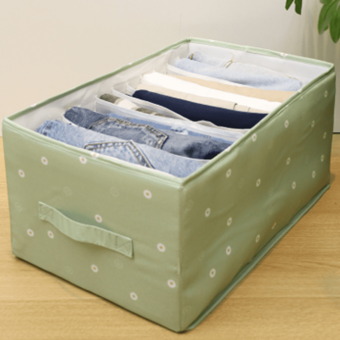 Efficient Green Fabric Storage Box for Pants & Underwear | Springs Street