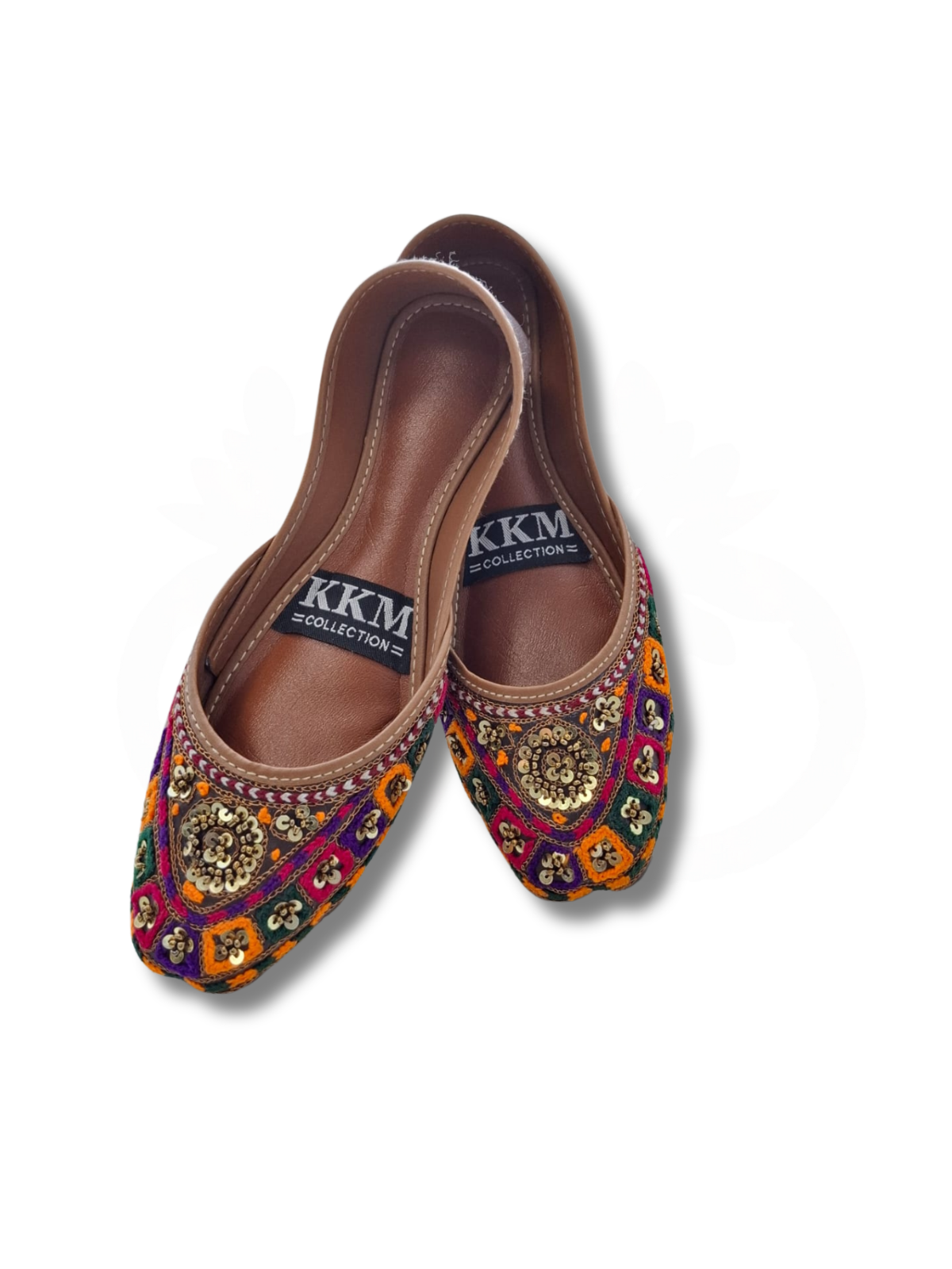 Elegant  Velvet Khussa Jutti with Rhinestone Embellishments - Handmade Pakistani Shoes