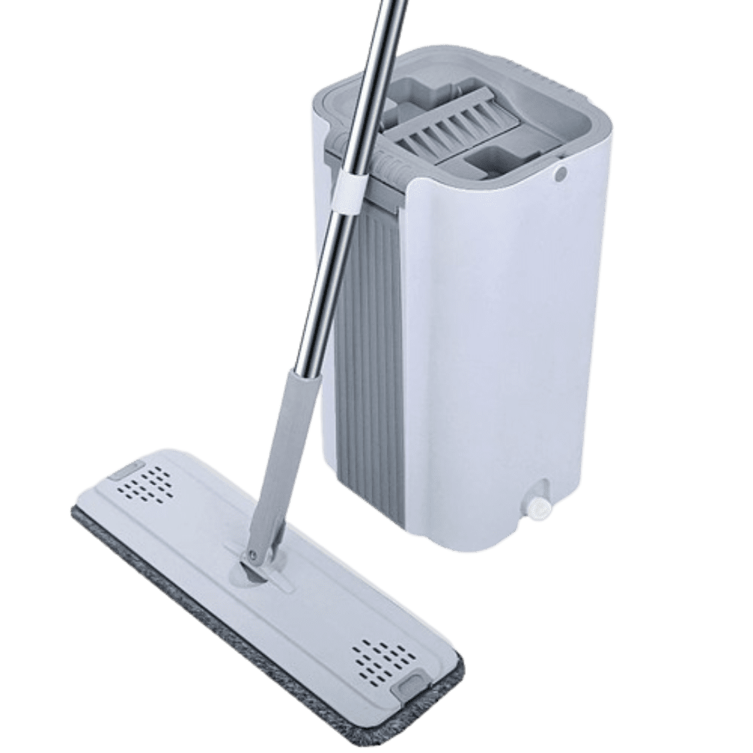 Versatile Hands-Free Flat Mop for Home - Easy Wring Dry & Wet Separation Bucket System | Spring Street