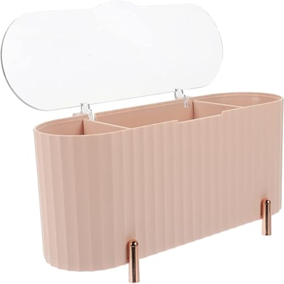 Chic Divider Storage Caddy for Cosmetic Sponges & Cotton - Beauty Blender Organizer with Rose Gold Accents | Springs Street