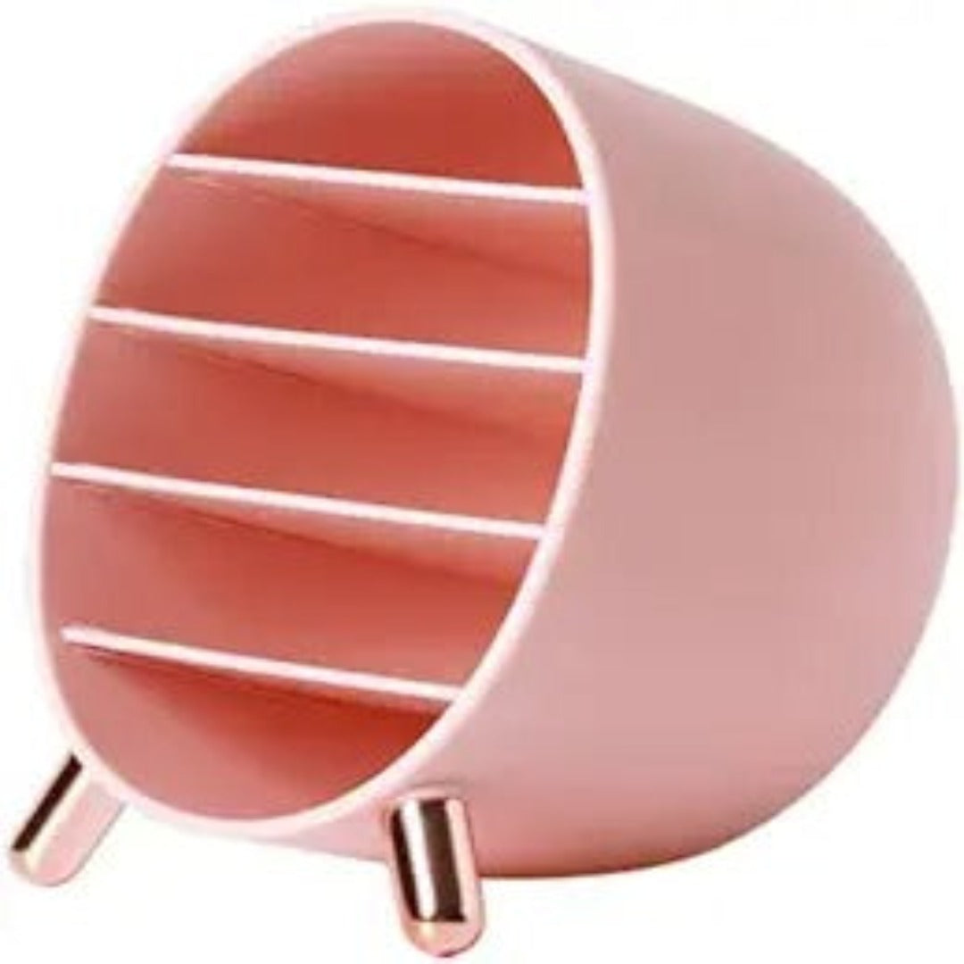 Versatile Pink Desktop Cosmetic Organizer - Ideal for Lipstick, Eye Shadow & Makeup Display Storage Rack | Springs Street