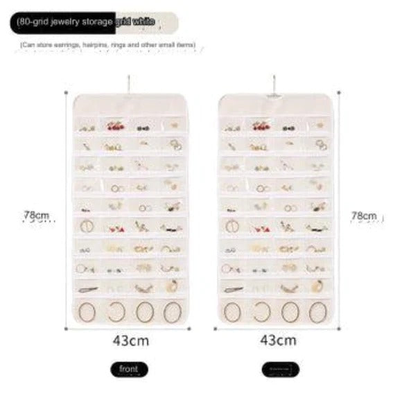Pocket Double-Sided Hanging Jewelry Organizer for Cross-Border - 0