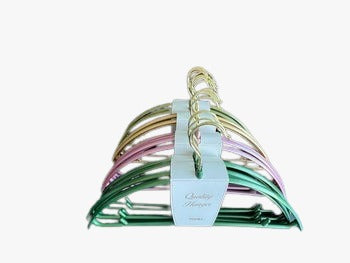Sleek Plastic Hanger Set in Pastel Shades – Pack of 5
