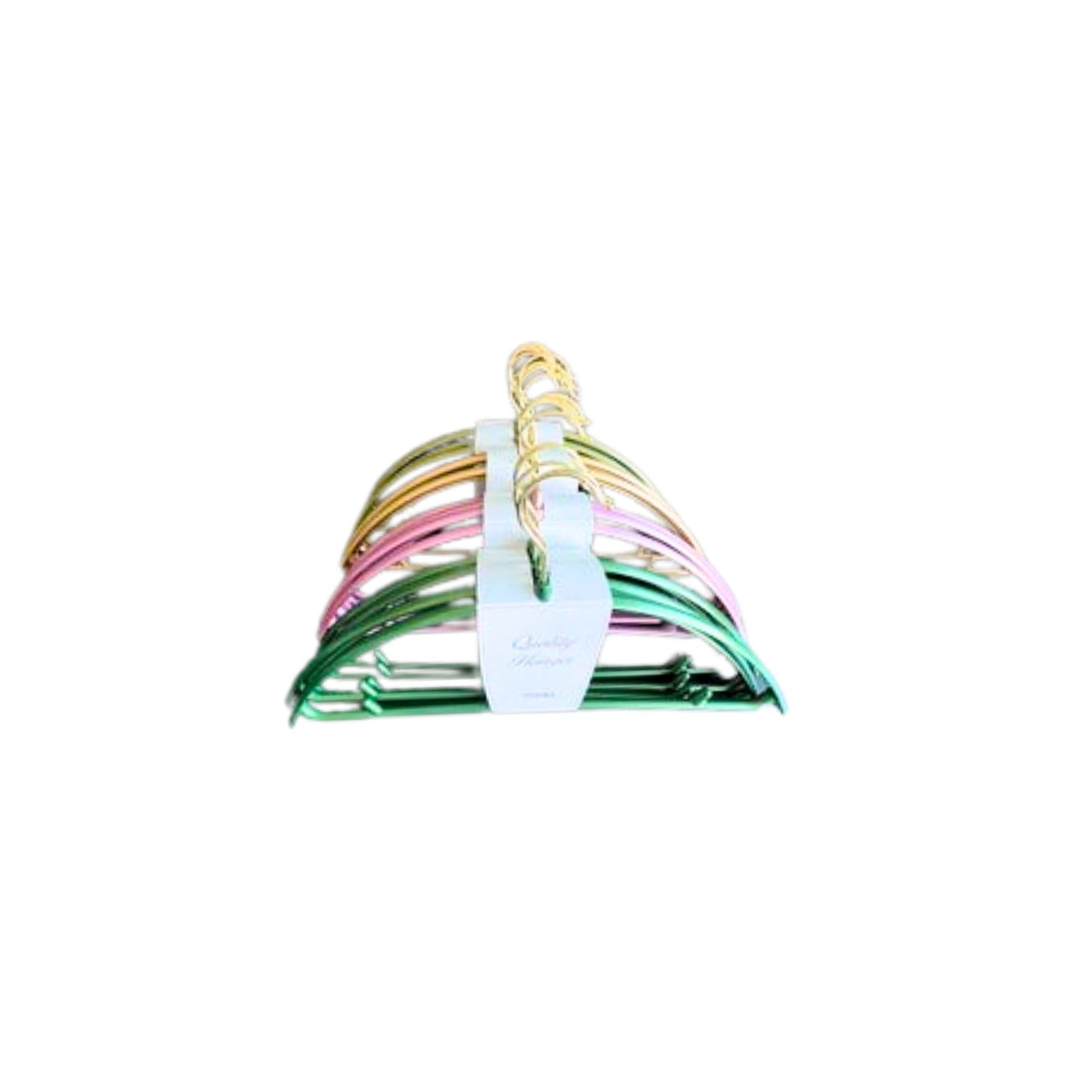 Sleek Plastic Hanger Set in Pastel Shades – Pack of 5 - 0