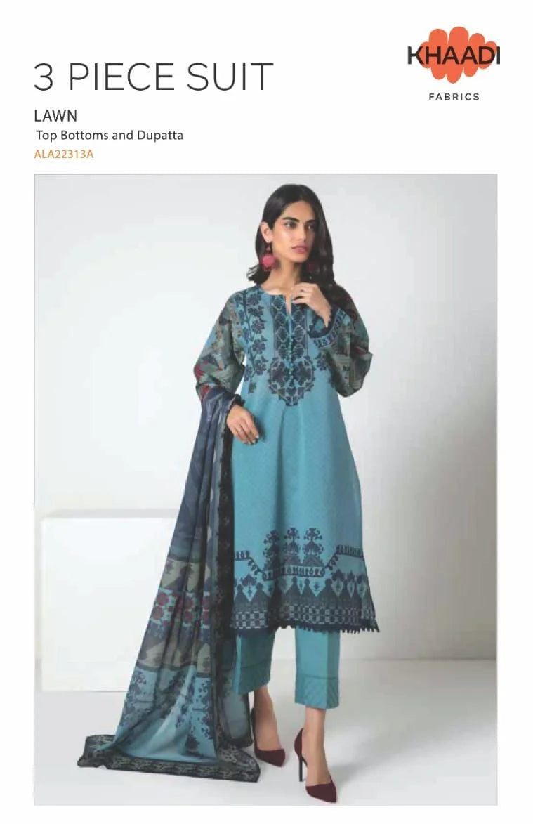 KHAADI 3PC LAWN | PRINTED: 06