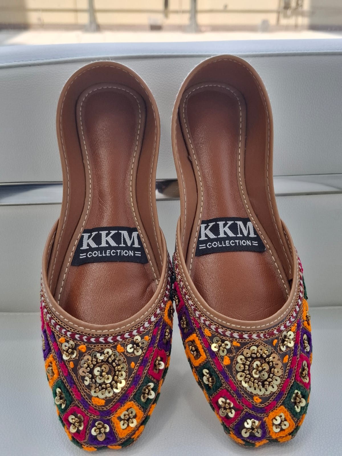 Elegant  Velvet Khussa Jutti with Rhinestone Embellishments - Handmade Pakistani Shoes