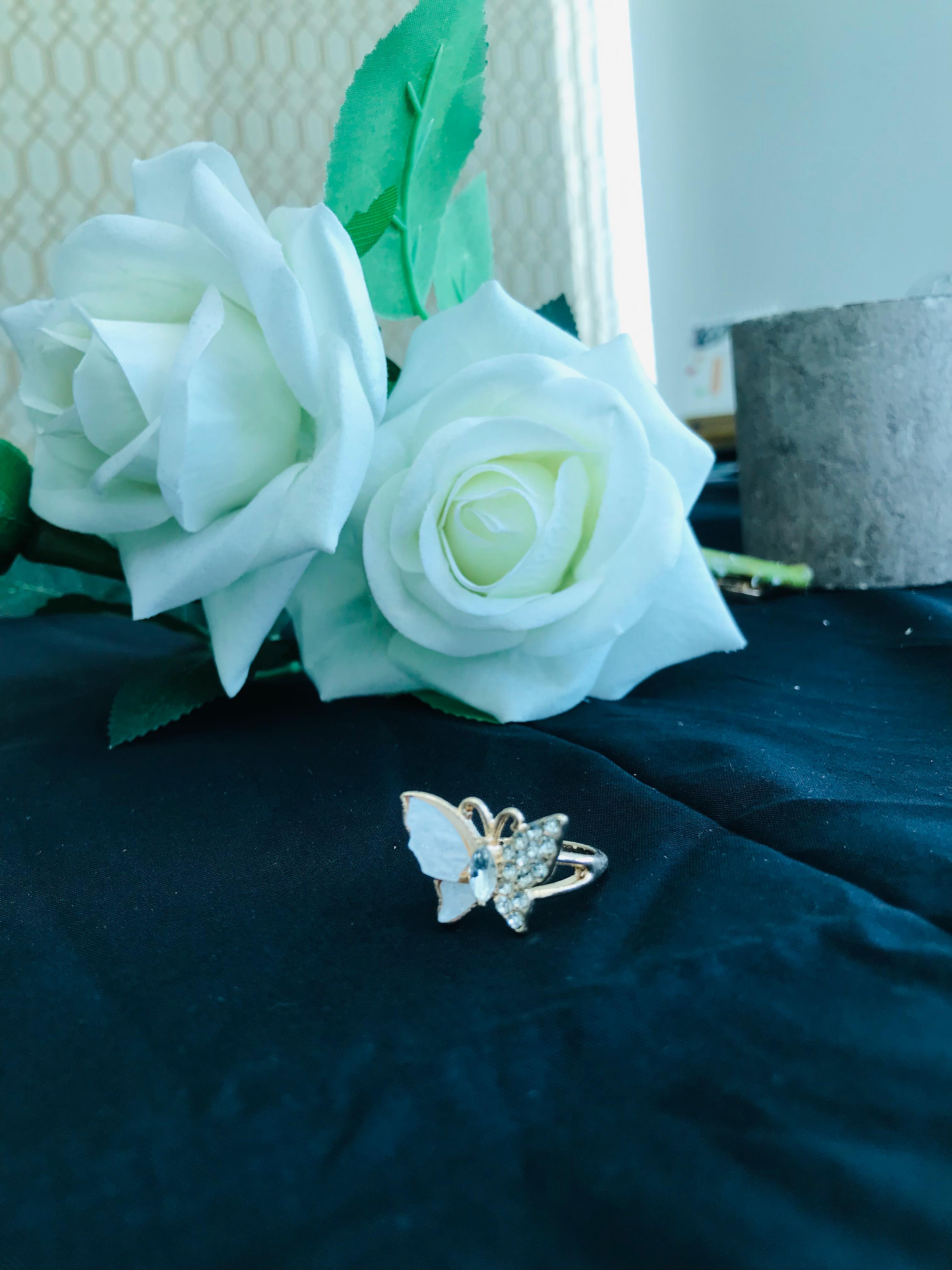 Intricately Designed Butterfly Metal Ring with Delicate Wing Detailing and Elegant Finish