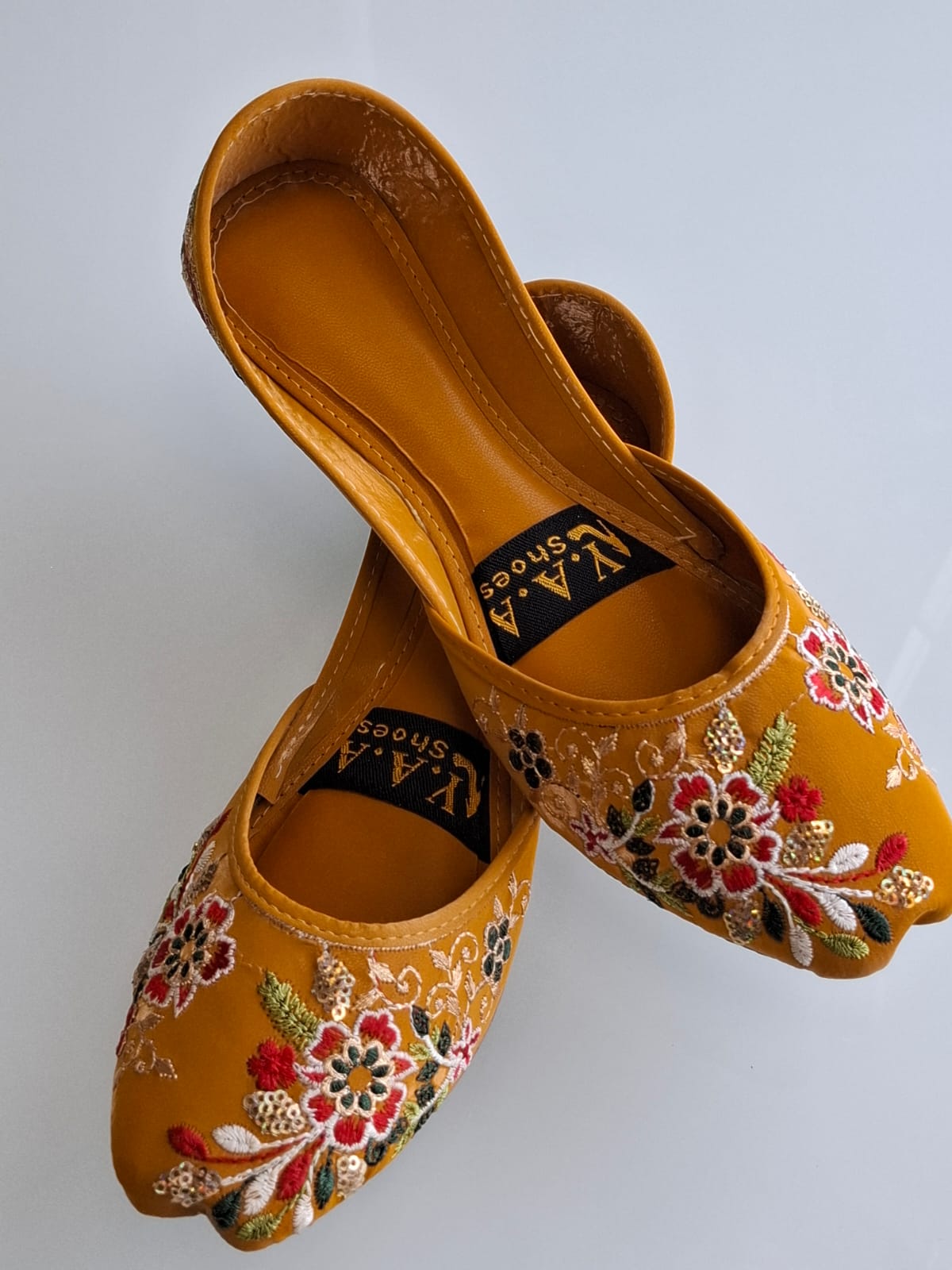 Genuine Punjabi Khussa - Handmade Flat Jutti from Pakistan