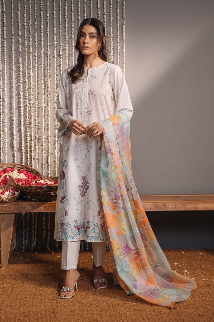 Nishat 3 Piece - Printed Embroidered Suit - 42301503