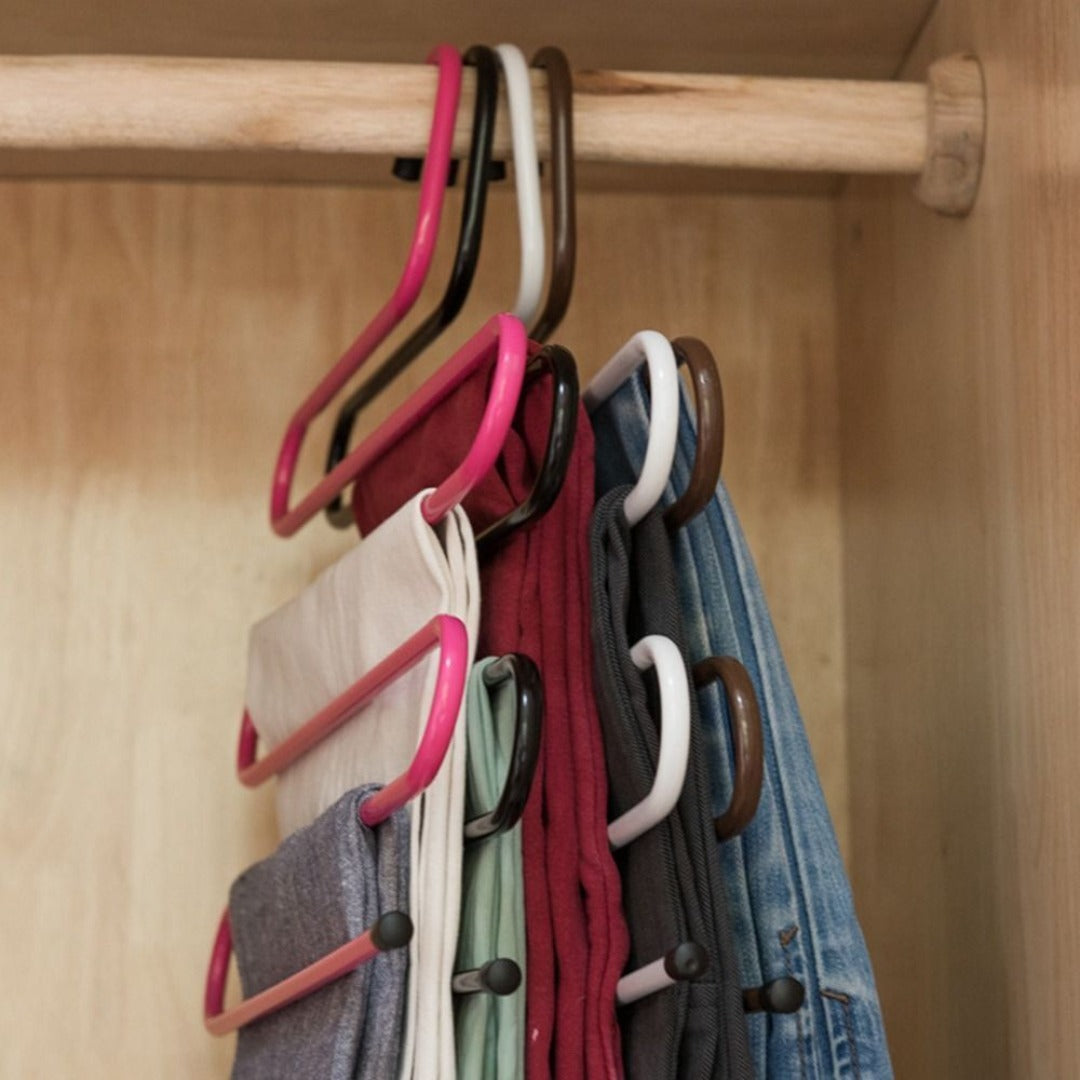 Buy Iron 5-Layer S-Type Pants Hanger | Spring Street Online Shop UAE