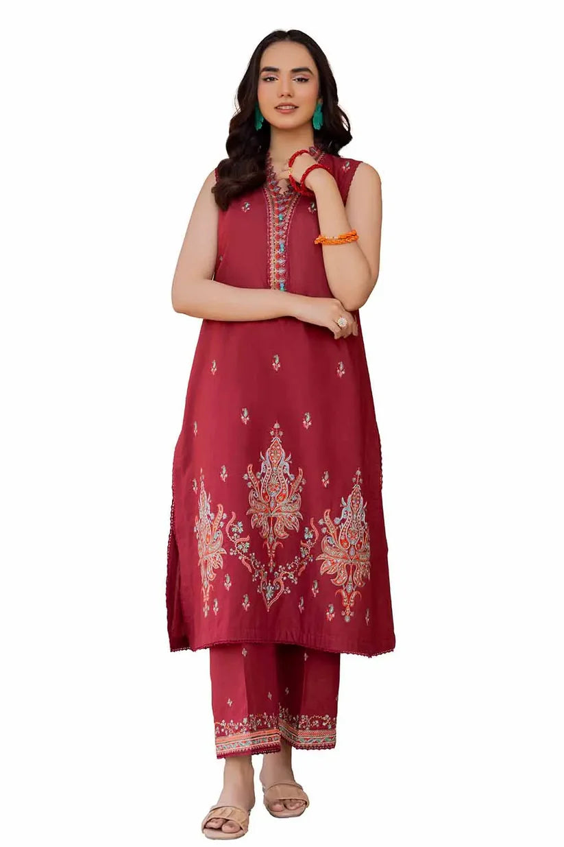 2PC Unstitched Embroidered Lawn Suit TL-42055