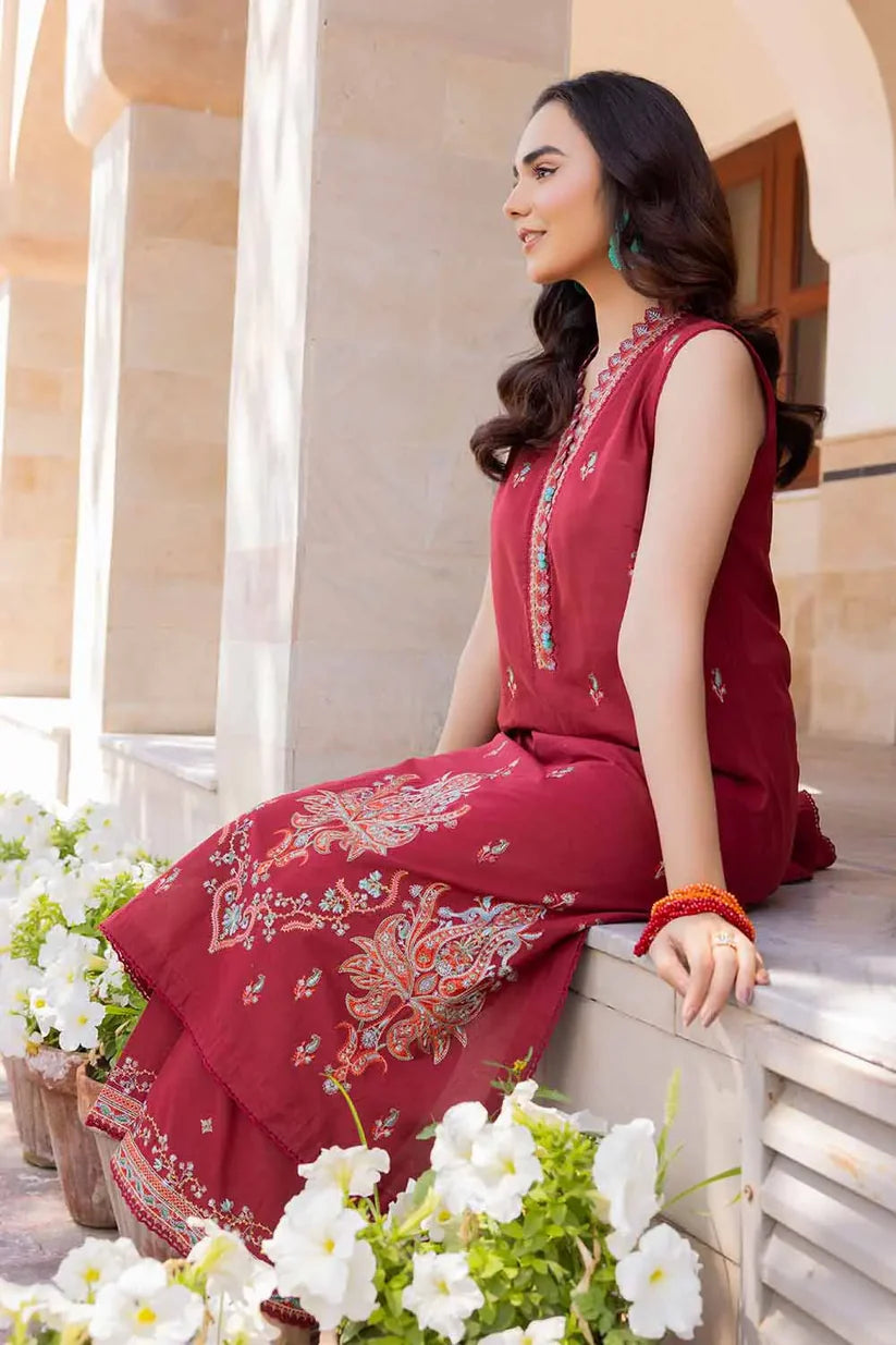 2PC Unstitched Embroidered Lawn Suit TL-42055