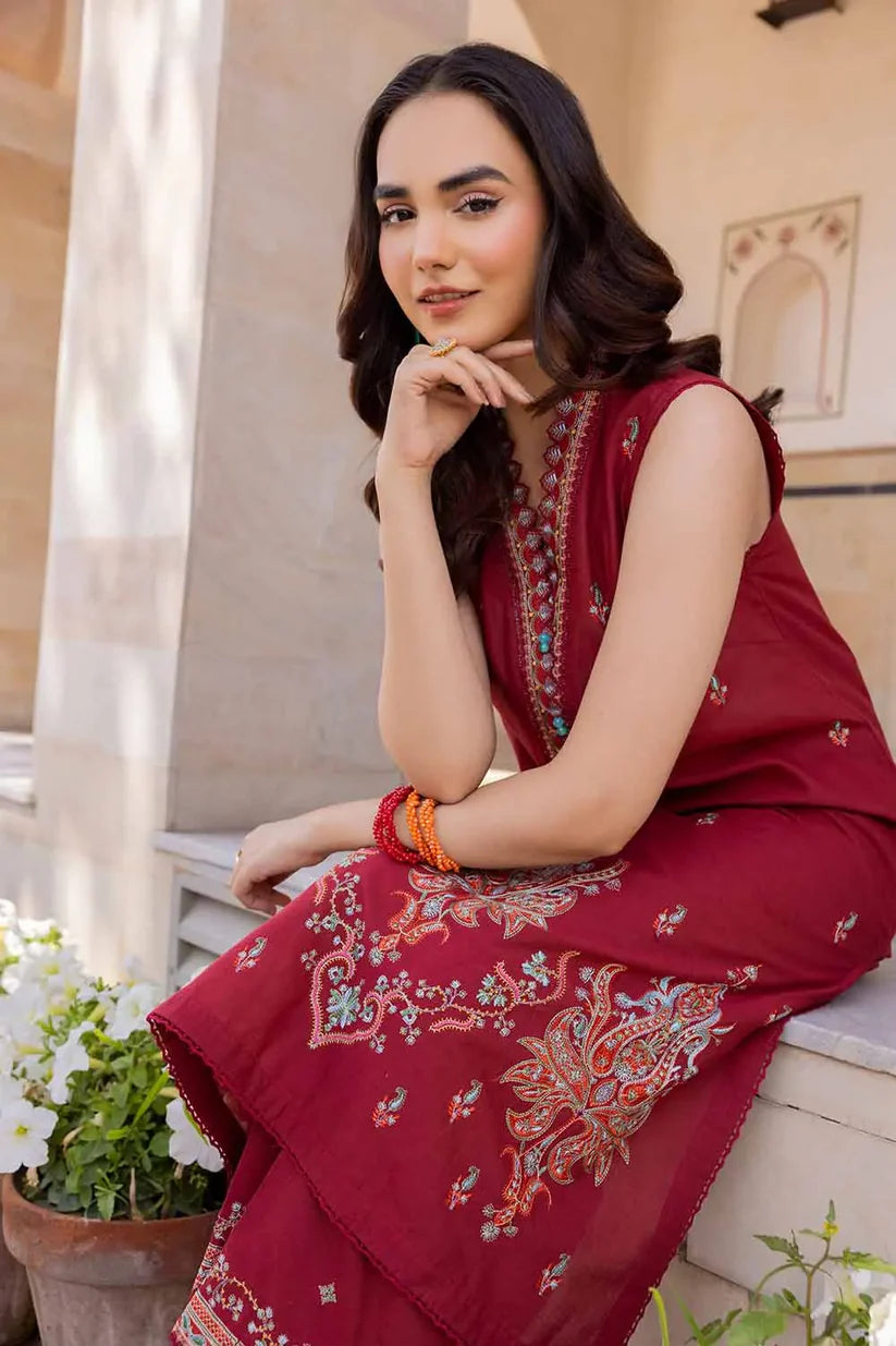 2PC Unstitched Embroidered Lawn Suit TL-42055