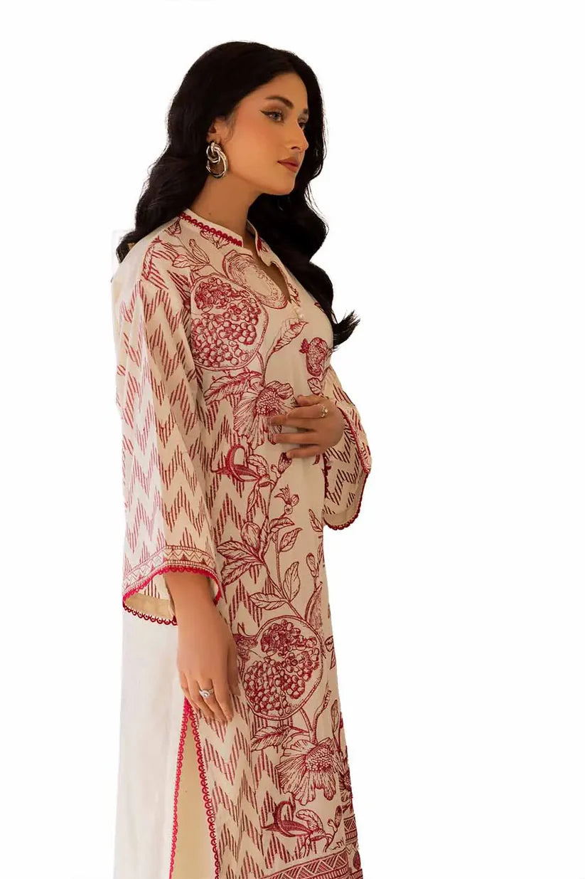 2PC Unstitched Embroidered Lawn Suit TL-42065 - 0